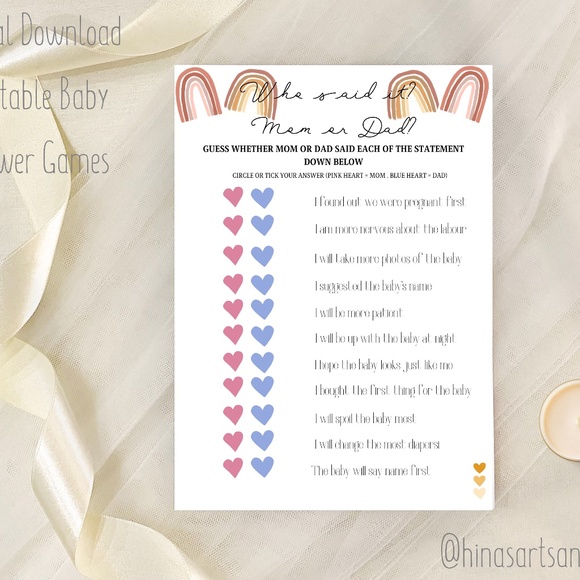 Printable baby shower games pack of 6 - Picture 5 of 7